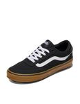 Vans Men's Brooklyn LS Sneakers Black and Gum 9.5