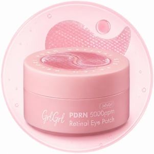 GrlGrl PDRN Under Eye Patches for Puffy Eyes and Dark Circles, 5000ppm Salmon DNA & Retinal Eye Mask for Face, Anti Aging Hydrogel Eye Gels for Smile Line, Wrinkles & Bags, 60 Pcs