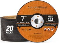 Shawya 20 Pack Cut Off Wheels 7 Inch Cutting Wheel 7”x1/16”x7/8” Metal and Stainless Steel Cutting Disc Fit for Angle Grinder Aggressive Cutting disc for General Purpose Metal Cutting