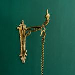 DecorTwist Brass Wall Hook (9.4 Inch Height, 560 Grams) Plant Hanger Wall Brackets for Planters, Bird Feeders, Wind Chimes, Lanterns, Pots, Ornaments Lights Indoor and Outdoor Balcony Gold Pack of 1