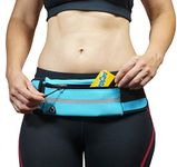 Dimok Runners Waist Pack - Water Resistant Running Belt for Hiking Fitness - Adjustable Pouch for All Phones with Free Waterproof Phone Case (Blue)