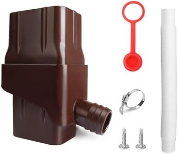 Rainwater Collection System, Rain Barrel Diverter Kit Fits 2 “x 3’’ Standard Downspoutand -Brown
