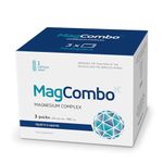 MagCombo - Concentrated Pure Magnesium, Special Oil Formula for Maximum Absorption, enriched with Vitamins В2, В6, В12 and С, only 1 Capsule Daily. (Pack of 3, 60)