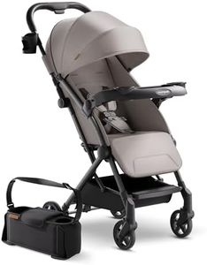 Mompush Lithe V2 Lightweight Travel Stroller, Compact Foldable Baby Stroller with Travel Bag, One-Hand Fold Stroller, Snack Tray, Mechanical Recline Seat, Airplane-Ready, Organizer & Rain Cover