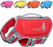 VIVAGLORY Lightweight Dog Life Jacket, Pet Life Preserver Life Vest Skin-Friendly Neoprene for Small Dogs with D-ring and Quick Release Buckle, Red