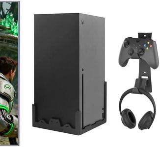 BracNova Wall Mount Kit for Xbox Series X-Steel Wall Mount Shelf Stand with Detachable Controller Holder and Headphone Hook-Safely Store Your Xbox X Console Near or Behind Your TV