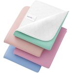Incontinence Bed Pads 4 Pack 34" x 36" - Reusable Waterproof Underpad Chair and Mattress Protectors - Highly Absorbent, Machine Washable - for Children, Pets and Seniors- Multicolor - Royal Care
