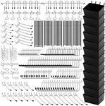 Pegboard Organizer Peg Board Hooks: 300-Piece Peg Board Hooks for Hanging for Tool Organization Durable Pegboard Hook Assortment Pegboard Accessories with Metal Hooks for Garage Workshop Craft Storage