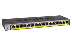 NETGEAR 16-Port Gigabit Ethernet Unmanaged PoE Switch (GS116LP) - with 16 x PoE+ @ 76W Upgradeable, Desktop/Rackmount, and ProSAFE Lifetime Protection