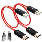 Wireless HDMI Transmitter and Receiver,HDMI Wireless Extender,Wireless HDMI Transmission for TV Streaming, Meeting Streaming,Mirrow Video Audio from Laptop, PC to HDTV,Projector (Red)