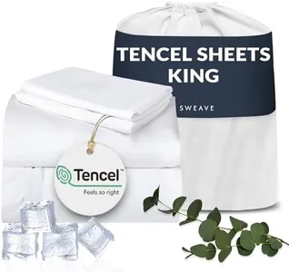 Sweave Eucalyptus Sheets King Size - The Only Tencel Sheets in a Percale Weave Resulting in Far Superior Cooling, Temperature Regulation, Breathability, and Matte Finish - Softer Than Silk