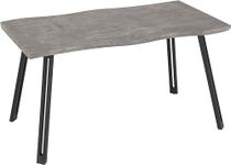 Seconique Quebec Wave Edge Dining Table in Concrete Effect