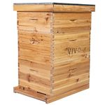 VIVO Complete Beekeeping 30 Frame Beeswax Coated Beehive Box Kit, 10 Medium, 20 Deep, Langstroth Bee Hive, BEE-HV04C