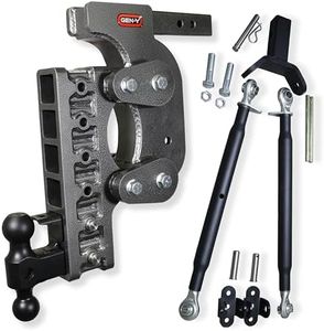 GEN-Y Hitch Heavy Duty Tow Hitch for 2" Receiver - 17.5" Drop with 6 Adjustable Positions, Includes Dual Ball Mount, Pintle Lock and Stabilizer Kit, 16,000 lbs Towing Capacity, 1,700 lbs Tongue Weight
