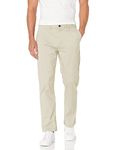 Tommy Hilfiger Men's Comfort Stretch Cotton Chino Pants in Custom Fit, Sand Khaki, 38W x 32L