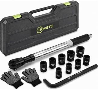 HOYETO 430mm offset Extension Ratchet Wrench Socket Set, Impact Ready