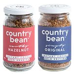 Country Bean Instant Coffee Powder with Hazelnut & Original, 50 G - Pack of 2