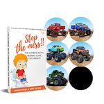 Potty Training Seat Magic Sticker | Monster Truck Potty Training Toilet Color Changing Sticker | 5 Pack Toilet targets for potty training boys | Use with or Without Potty chart or potty watch