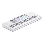 Novation Launchkey Mini 37 White [MK4] — Portable 37 Mini-Key, USB, MIDI Keyboard with DAW Integration. Chord & Scale Modes, 16 Drum Pads, Arpeggiator, & Includes Music Creation Software Bundle