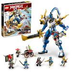 LEGO NINJAGO Jay’s Titan Mech 71785, Large Action Figure Set, Battle Toy for Kids, Boys and Girls with 5 Minifigures & Stud-Shooting Crossbow Playset