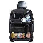 Gsrhzd Car Seat Organiser, Car Organiser Back Seat For Kids, Car Seat Storage with Foldable Dining Table Holder and Multi Pockets, for Travel, Parents Drivers, Kids Toys Food Storage