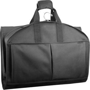 WallyBags® 48” Deluxe Tri-Fold Travel Garment Bag with Three Pockets, Black w/Lining, 48-inch, 48” Deluxe Tri-fold Travel Garment Bag with Three Pockets for Men & Women