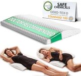 ComfiLife Lumbar Support Pillow for Sleeping Memory Foam Pillow for Back Pain Relief ? Side, Back and Stomach Sleepers? Triangle Wedge Bolster Pillow ? Bed Rest Pillow (White, Standard)