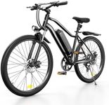 Finbike EB3 Electric Bike Adults, 60KM Max Range E-bike, 3H Fast Charging, 26inch Electric Mountain Bike with 36V 10.4Ah Battery, Front Fork Suspension, 7-Speed Derailleur, 150KG Capacity Ebike