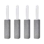 EULAPGOE 4 Pack Pumice Cleaning Stone with Handle, Toilet Bowl Cleaner Stains and Hard Water Ring Remover Rust Grill Griddle Cleaner for Kitchen, Bath