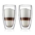 Bodum Pair of PAVINA Double Walled Thermo Glasses 0.45 L, 15 oz - Transparent