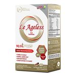 LABO Nutrition Le Ageless – Placenta Cell Rejuvenating Therapy from Japan – Enhanced with Collagen Peptide and Brewer’s Yeast to Supports Immune Health, Skin Regeneration, Anti-Aging – 60 Capsules