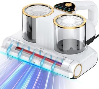 RWSRW Aspirateur Anti Acariens,16Kpa Aspiration Aspirateur Matelas 500W Punaise de Lit Élimine 99,9%,Aspirateur Anti Acariens avec Lumière UV-C et Chauffage Filtration Dual-Cyclonic pour Allergiques