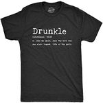 Mens Drunkle Definition Tshirt Funny Drunk Uncle Party Tee (Heather Black) - XL