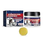 Stainless Steel Clean Wax, Magical Nano-Technology Stainless Steel Cleaning Paste, Stainless Steel Cleaner and Polish, Metal Polish Paste, 3 In 1 Stainless Steel Wax for Sink, Pots and Pans (1Set)