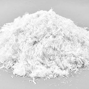 Frienda 8.8 Lb 1/4" Chopped Fiberglass Fibers Strands, E-Glass Fibers for Cement 6 mm, 9 mm Mortar Concrete Reinforcement Anti Seepage Anti Cracking Milled Glass Fiber for Building Wall Garden Floor