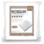 2Pack King Mattress Bags for Moving and Long Term Storage, 4Mil Extra Thick Heavy-Duty Mattress Moving Suppliers, King Size, California King Plastic Bag for Moving and Disposal,Waterproof.