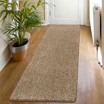 SHACOS Carpet Runners for Hallway Non Slip Brown 60 x 180 cm Long Hallway Hall Runner Narrow Rugs Washable Runner Rugs Non Shedding Kitchen Mat Area Rug Runner for Bedroom Laundry Room Kitchen