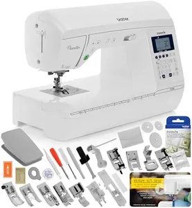 Brother Innov-ís Pacesetter PS500 Computerized Sewing Machine w/Starter Package - Includes Brother 5 Sewing Foot Embellishment Pack + Mr. Vac & Mrs. Sew - Ready, Set, Sew Video