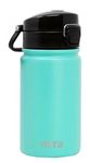 MIRA 12 oz Stainless Steel Water Bottle - Metal Thermos Flask Keeps Cold for 24 Hours, Hot for 12 Hours - Double Wall Vacuum Insulated - Leak Proof BPA-Free One Touch Lid - Teal