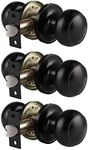 Probrico Black Door Knobs Indoor, F