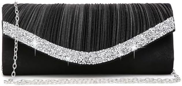 Dasein Clutch Purses for Women Evening Bags Formal Clutches with Rhinestones for Wedding Party Prom Dressy Purse