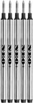 NEO+ 5 x Pen Refills Compatible with Mont Blanc Rollerball Pens of Lines: Solitaire, Noblesse, Generation, Scenum, Bohème, Classic and StarWalker, Jinhao, Gullor Rollerball Pen (5 Black Ink Refills)