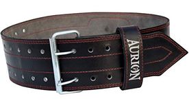 Aurion by 10 club Genuine Leather Weight Lifting Belt Small for Men and Women| Body Fitness Gym Back Support Weightlifting Belt | Gym Equipment | Adjustable Buckle | Power Training | Black