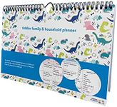 tiddler family & household planner | Undated Weekly Family Organiser/Planner Calendar | Clever Layout in A4 Size | Space For 6 People & 1 Years Planning | Packed With Useful Features (Dinky Dinos)