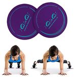 Exercise Sliders, iQinQi Dual Sided Core Sliders, Gliders Exercise Discs Use on Hardwood Floors, Workout Sliders Fitness Discs Abdominal & Total Body Gym Exercise Equipment for Home, Travel (Purple)