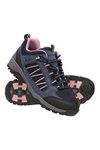 Mountain Warehouse Path Waterproof Womens Walking Shoes - Breathable Ladies Shoe, Mesh Lining, High Traction Sole Hiking Shoes - for Autumn Winter, Trekking, Camping Navy Adult Shoe Size 5