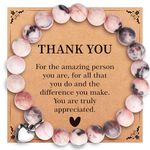 Merclix Thank You Bracelets for Women Thank You Gift Thank You Gifts for Women Friends Colleagues Nurses Staff Thank You Teacher Gifts for Women Inspirational Gifts Appreciation Gifts for Mum