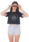 Sanfran - Fries Before Guys Crop Top Shirt - Large/Black