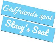 VulgrCo Design Your Own Girlfriends Wife's Seat Spot Custom Vinyl Decal Sticker Letters Initials Monogram Car Window Cup Gift License Plate Personalized Sign DIY