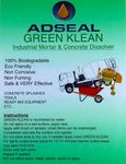 AdSeal Green Klean Concrete & Mortar Dissolver Eco Friendly Safe Brick/Patio Acid Alternative (15 Litres) -Can Be Used To Remove Cement Or Concrete Splashes From Any Surface.